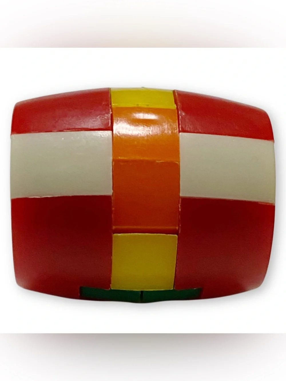 Vintage 70s Rare Kumiki Mini Colorful Barrel Brain Teaser Burr Burr Puzzle Game